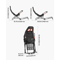 Rattiteline ajosimulaattorille Q235A-teräs säädettävä taitettava 470 mm istuinleveys