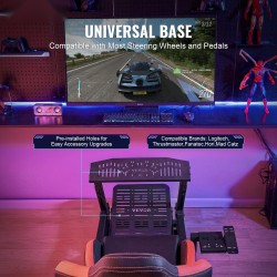 Ratinteline verhoillulla istuimella hiiliteräksinen säädettävä 150 kg useille ratti- ja poljinsarjoille