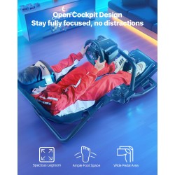 Ajosimulaattorin hiiliteräsrunkoinen ohjaus ja poljinjalusta musta 180 kg yhteensopiva suosittujen rattien kanssa