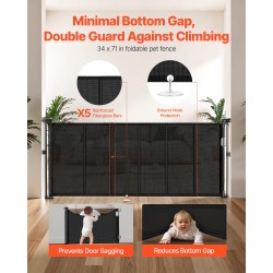 Lasikuiturunkoinen verkkoturvaportti 870 mm korkea laajennettavissa 2150 mm sisäkäyttöön lapsille ja lemmikeille