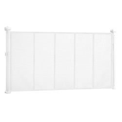 Turvaportti sisään vedettävä verkkokangas lasikuiturunko korkeus 870 mm leveys 1400 mm valkoinen