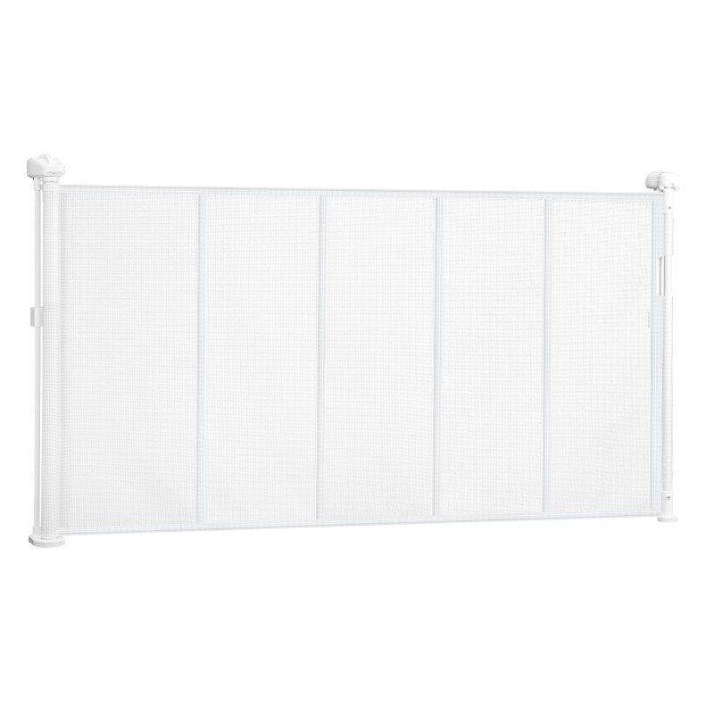 Turvaportti sisään vedettävä verkkokangas lasikuiturunko korkeus 870 mm leveys 1400 mm valkoinen