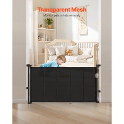 Vedettävä turvaportti verkkomateriaali lasikuiturunko 870 mm korkea 1400 mm leveä musta