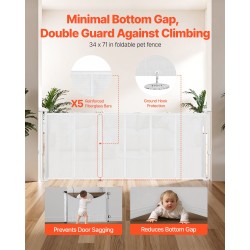 Sisäänvedettävä turvakaide 870 mm korkea 1800 mm leveä lasikuiturunko ja verkkopaneeli sisäkäyttöön