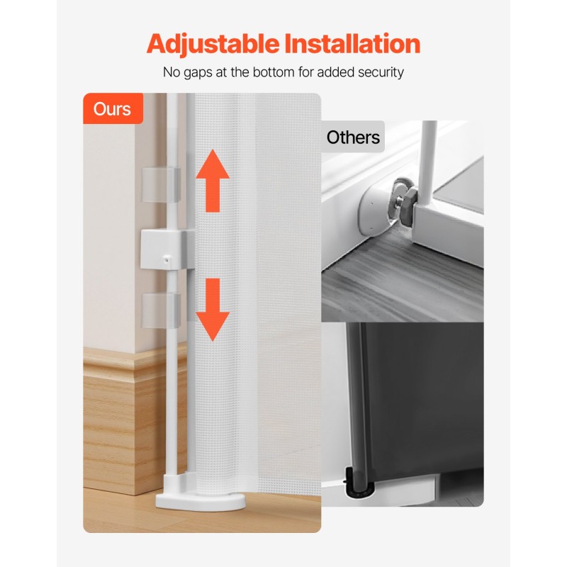 Retraktiivinen turvaportti verkkokangas ja lasikuiturunko 870 millimetriä korkea 2800 millimetriä leveä valkoinen