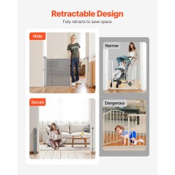 Sisäänvedettävä turvaportti verkkokankaasta vahvistettu lasikuiturunko 870 mm korkea 2800 mm leveä harmaa