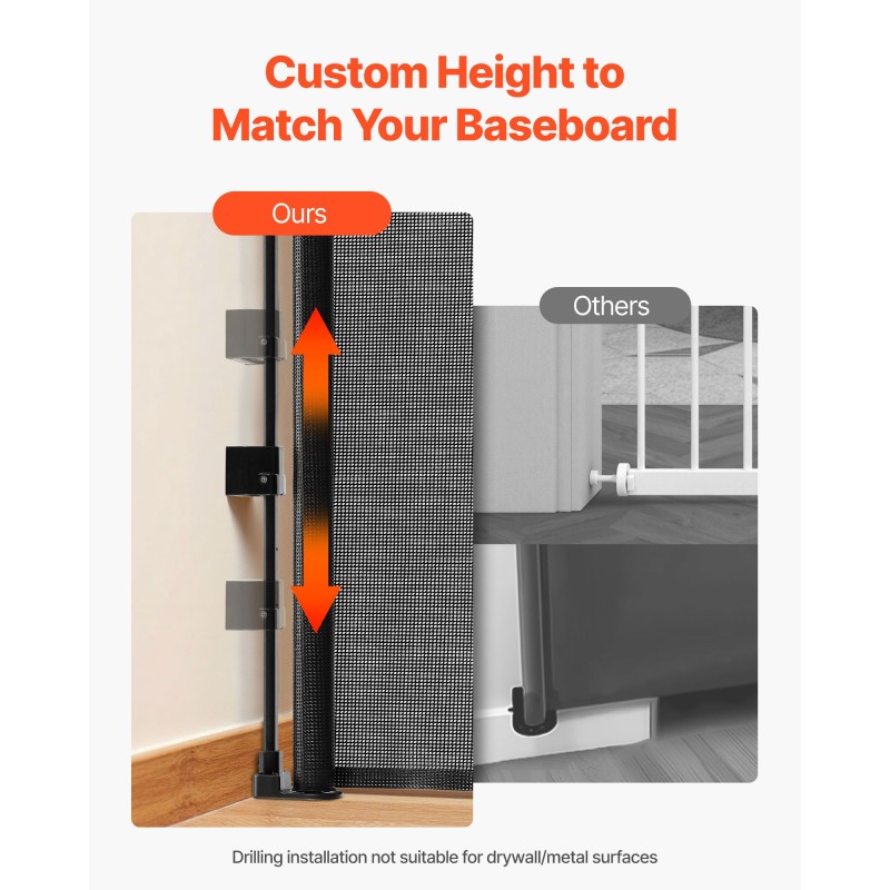 Sisäänvedettävä turvaportti joustava verkkokangas 1450 millimetriä leveä 980 millimetriä korkea musta turvalukolla