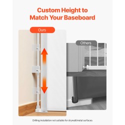 Ulosvedettävä verkkoportti lapsille ja lemmikeille leveys 1850 mm korkeus 795 mm valkoinen