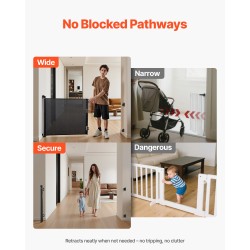 Sisäänvedettävä turvaportti läpinäkyvä pehmeä verkko leveys 1850 millimetriä korkeus 980 millimetriä turvalukolla