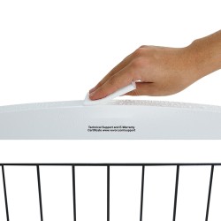 Taittuva puinen lemmikkiportti 4 paneelia 813 mm korkea 2450 mm leveä valkoinen