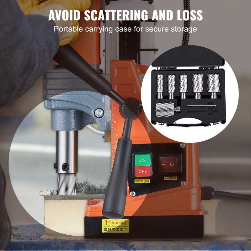 Moniteräinen poranteräsarja magneettiporakoneisiin pikateräksinen 6-osainen 1–2 tuuman halkaisijat