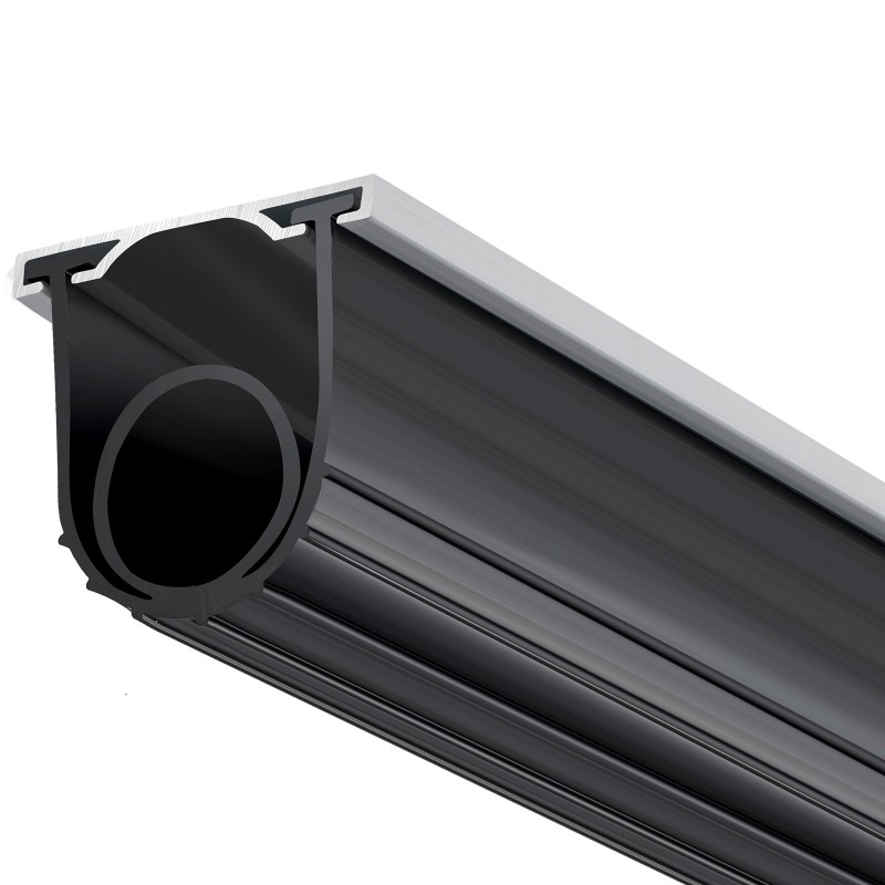 Autotallin oven alatiiviste kumi U ja O profiili 4,8m 100mm esiporattu alumiinikiskokiinnike