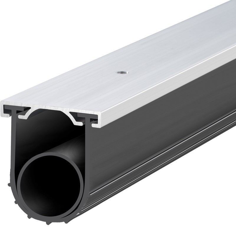 Autotallin oven alatiiviste kumi U ja O profiili 4,8m 100mm esiporattu alumiinikiskokiinnike