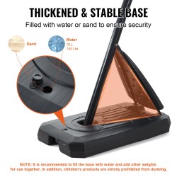 Koripalloteline korkeussäädettävä 232–305 senttimetriä 50 tuuman taustalevy täytettävä jalusta pyörillä teräsrunko