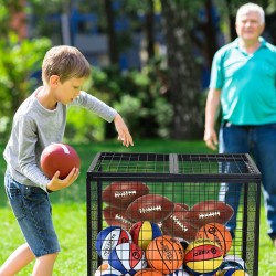 Palloille säilytyskärry hiiliteräksinen kaksiosainen lukittava kansi neljällä pyörällä pinottava