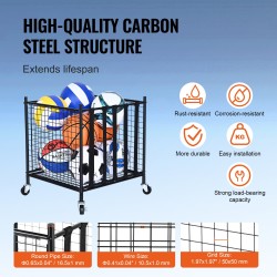 Pallosäilytyskärry hiiliteräs neljällä pyörällä kahdella jarrulla joustavalla nauhaovella pinottava sisä ja ulkokäyttöön