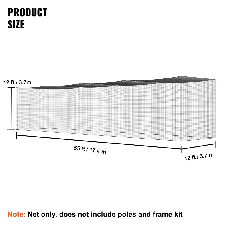 Lyöntiverkko 30-säikeinen solmittu PE 55FT UV-suojattu kuljetuspussilla sisä- ja ulkokäyttöön