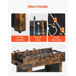 Pelipöytä kolmen pelin 54-tuumainen MDF-levyrakenteinen ilmakiekko pöytätennis pöytäjalkapallo