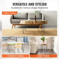 Hiusneulajalat hiiliterästä 406 mm 4 kpl 227 kg kumisilla lattiasuojilla