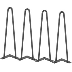 Hiusneulajalat hiiliterästä 406 mm 4 kpl 227 kg kumisilla lattiasuojilla