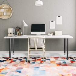 Pöydänjalat hiiliteräksiset säädettävät 711 mm 544 kg 4 kpl musta