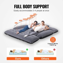 Ilmapatja lava-autoon 6–6,5 jalan flockattu polyvinyylikloridi 12 voltin ilmapumppu 2 ilmatyynyä