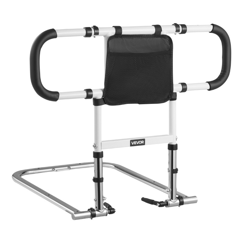 Sängynlaita säädettävä taittuva hiiliteräsrunko polyuretaanipinnoitettu kahva kantavuus 136 kg eri sänkymitoille