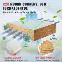 Lastulevyinen työtaso 1524x635 mm 25 mm 100 kg valkoinen