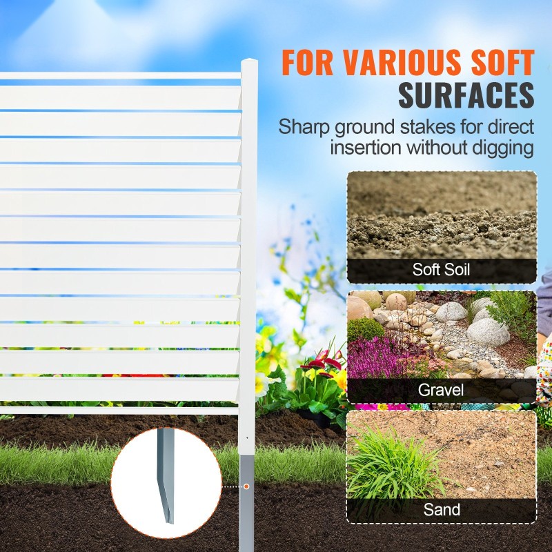 PVC säleikköpaneelit 48 tuumaa 48 tuumaa 2 paneelia valkoinen sinkityt maakiilat