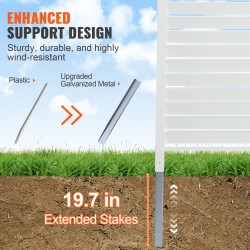 PVC säleikköpaneelit 48 tuumaa 48 tuumaa 2 paneelia valkoinen sinkityt maakiilat