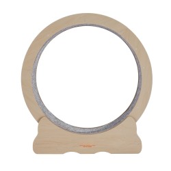 Kissan puinen harjoituspyörä sisäkäyttöön 75 cm ulkohalkaisija irrotettavalla matolla