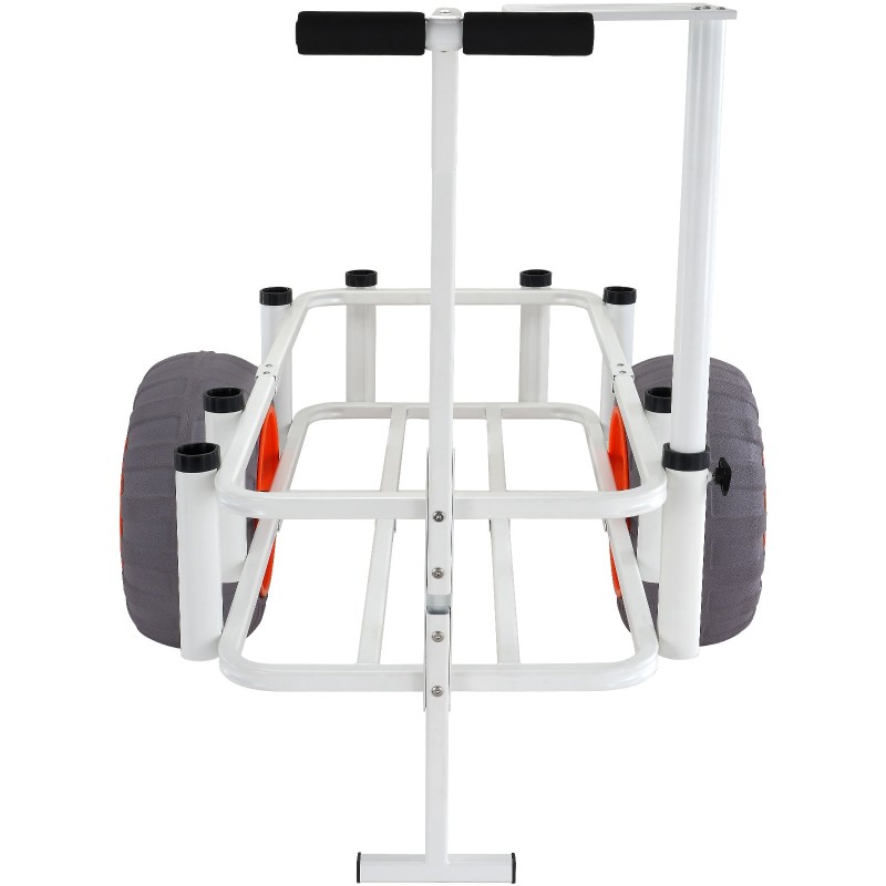 Kalastuskärry alumiinirunko 158,75 kg kantavuus 16 tuuman polyuretaani ilmakumeilla 8 vapatelinettä