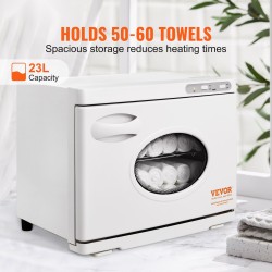 Pyyhelämmitin 23 l 50–60 pyyhettä 2 ruostumatonta teräskoria 6W UV-sterilointi läpinäkyvä ikkuna