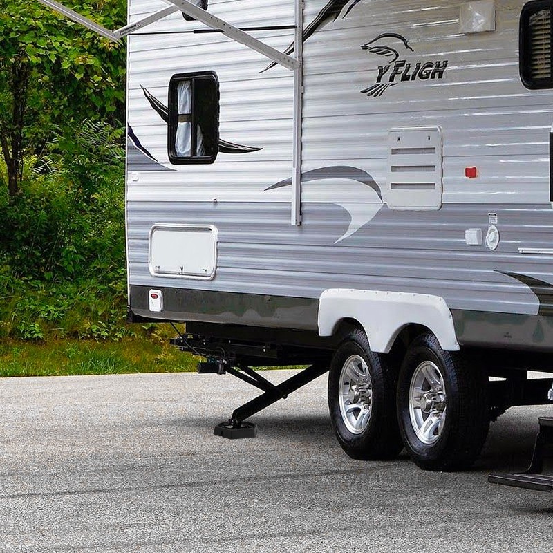 Tasauspalat kumiset 9 tuuman pyöreät tunkinjaloille 4 kpl matkailuvaunuille ja matkailuautoille