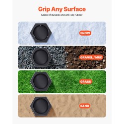 Kumiset tukijalkatyynyt 4 kpl matkailuautoille 10 tuuman jaloille 2,3 t kantavuus