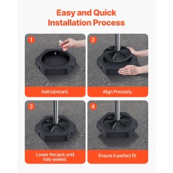 Kumiset tukijalkatyynyt 4 kpl matkailuautoille 10 tuuman jaloille 2,3 t kantavuus