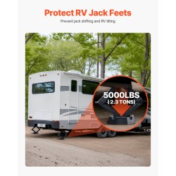 Kumitasauslevyt 5,5 tuuman neliötukijaloille matkailuautoihin 4 kpl