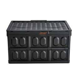 Taitettavat pinottavat PP muoviset säilytyslaatikot 45 l 3 kpl kannella