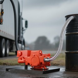 Polttoaineensiirtopumppu 230 V 76 l/min valurautarunkoinen virtausmittarilla ja sulkupistoolilla