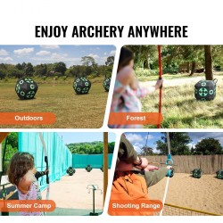 Jousiammuntataulu XPE-vaahtopinnalla 15x15 tuumaa ulkokäyttöön kevyt kantokahvalla