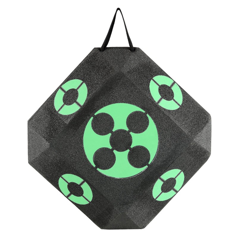 Jousiammuntataulu XPE-vaahtopinnalla 15x15 tuumaa ulkokäyttöön kevyt kantokahvalla