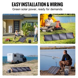 Taitettava 200W monikideaurinkopaneeli IP67 vesitiivis virtalähteisiin yhteensopiva retkeilyyn