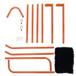 Lacrosse-maali teräsrunko 6x6x7ft taittuva kannettava polyesteriverkko harjoituksiin nuorille ja aikuisille