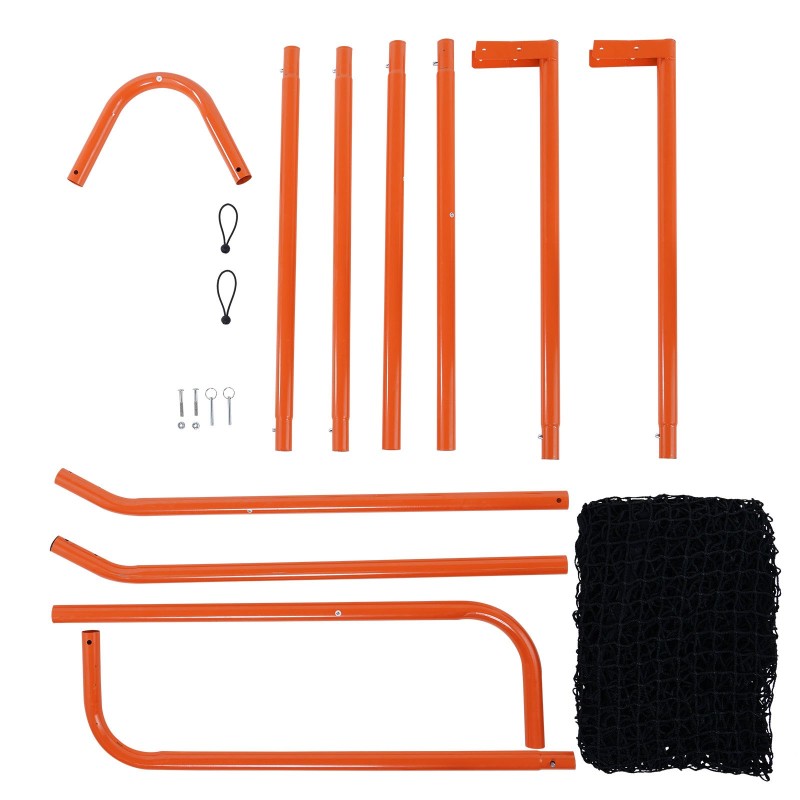 Lacrosse-maali teräsrunko 6x6x7ft taittuva kannettava polyesteriverkko harjoituksiin nuorille ja aikuisille