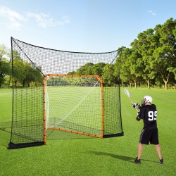 Polyesterinen taustaverkko 279x360 cm 14 karabiinia lacrosse- ja jääkiekkoharjoitteluun