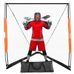 Lacrosse harjoitusmaali 1828 1828 2134 mm lasikuitutangolla solmuttomalla polyesteriverkolla metallijalustalla kantolaukulla