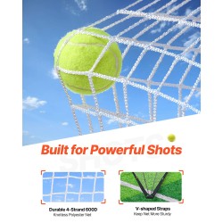 Lacrosse-harjoitusmaali 1828×1828×2134 mm lasikuitutangolla solmuttomalla polyesteriverkolla metallijalustalla kantolaukulla