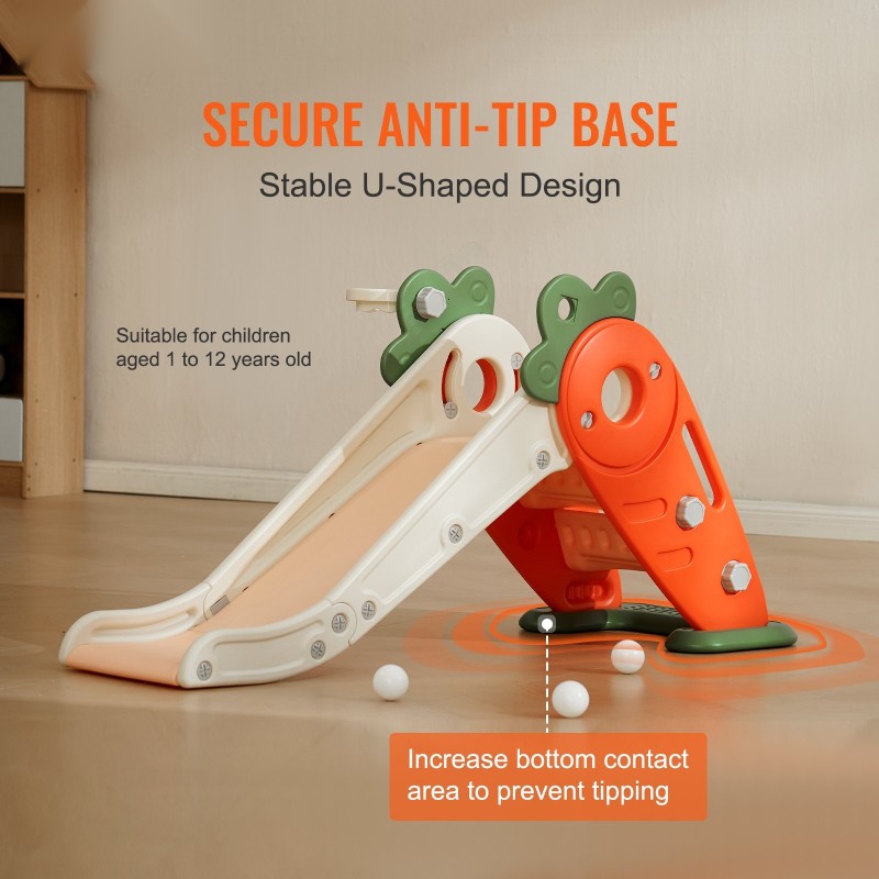 Liukumäki HDPE-muovinen 106,7 cm beige sisä- ja ulkokäyttöön enintään 40 kg