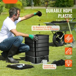 Matokompostori muovinen 50 litraa 5 kerrosta hanalla sisä ja ulkokäyttö