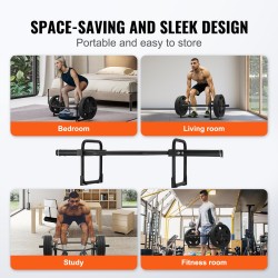 Kuusikulmainen trap-tanko terästä 225 kg kantavuus 1415 mm pituus kotikäyttöön